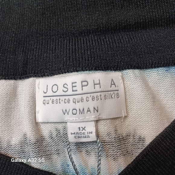 Joseph A New Women Black and White Knit Top blouse Size XL - Picture 9 of 9